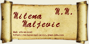 Milena Maljević vizit kartica